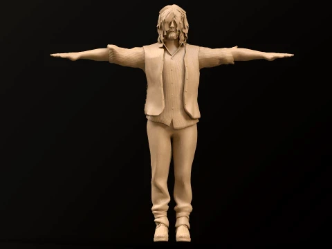 Personaggio 3D Daryl Dixon Fan Art per il rendering in tempo reale Modello 3D