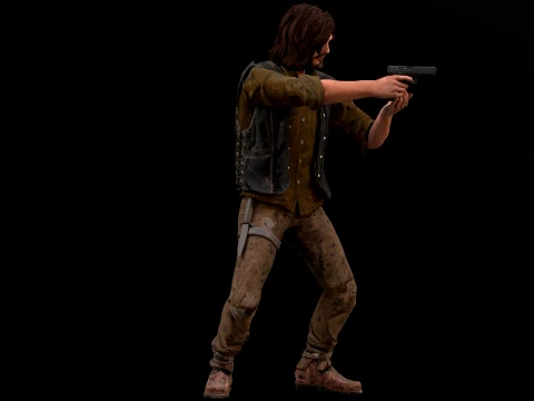 Personaggio 3D Daryl Dixon Fan Art per il rendering in tempo reale Modello 3D