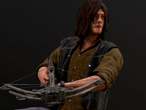 Personaggio 3D Daryl Dixon Fan Art per il rendering in tempo reale Modello 3D