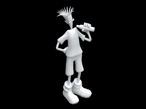 Fido Dido Printable Renderable Figure 3D Print Model