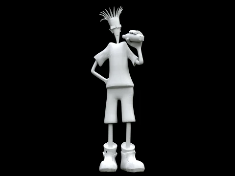 Fido Dido Printable Renderable Figure 3D Print Model
