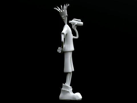 Fido Dido Printable Renderable Figure 3D Print Model