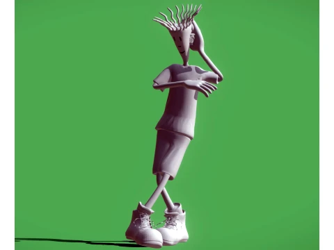 Fido Dido Printable Renderable Figure 3D Print Model
