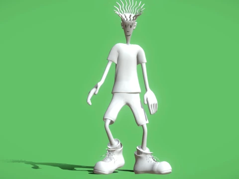 Fido Dido Printable Renderable Figure 3D Print Model