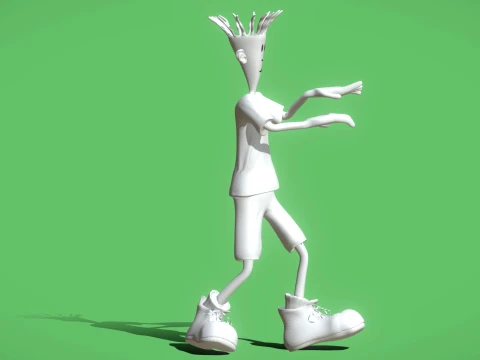 Fido Dido Printable Renderable Figure 3D Print Model