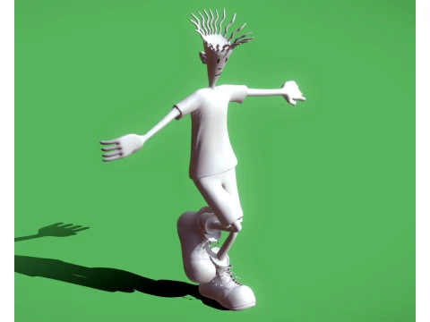 Fido Dido Printable Renderable Figure 3D Print Model