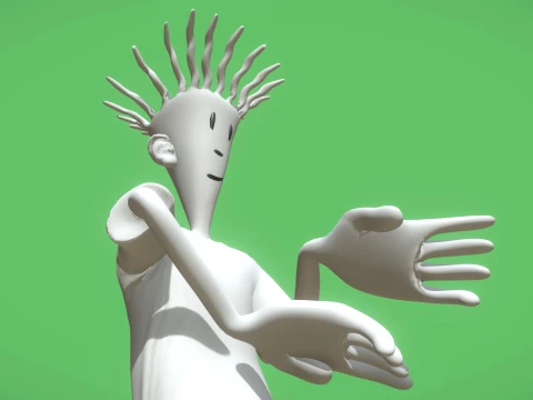 Fido Dido Printable Renderable Figure 3D Print Model