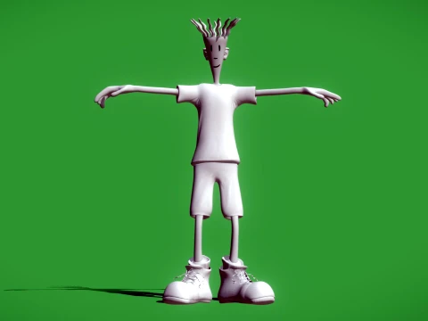 Fido Dido Printable Renderable Figure 3D Print Model