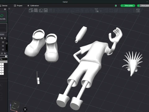 Fido Dido Printable Renderable Figure 3D Print Model