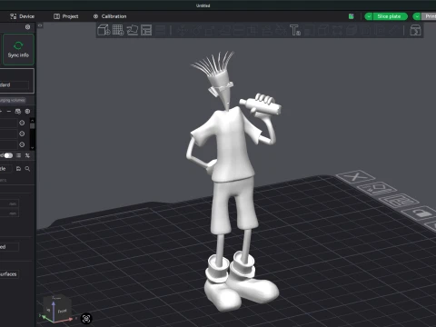 Fido Dido Printable Renderable Figure 3D Print Model