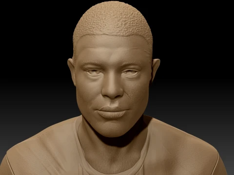 Kylian Mbapp 3D Printable Figure Bust 3D Print Model
