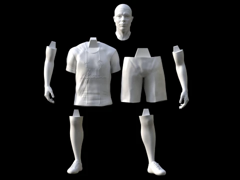 Kylian Mbapp 3D Printable Figure Bust 3D Print Model