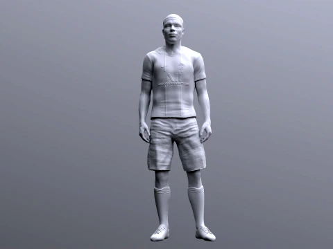 Kylian Mbapp 3D Printable Figure Bust 3D Print Model