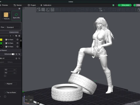 Lady Car 3D Printable Figure 3D Print Model