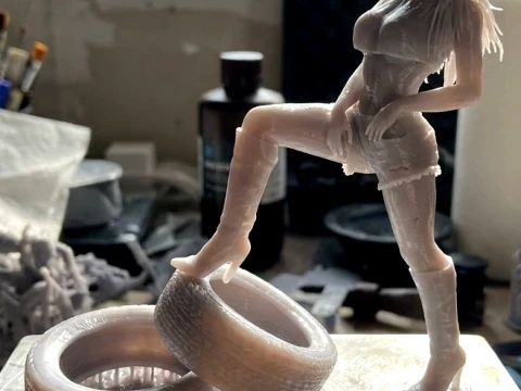 Lady Car 3D Printable Figure 3D Print Model