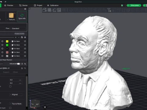 Jorge Luis Borges - Printable 3D print model 3D Print Model