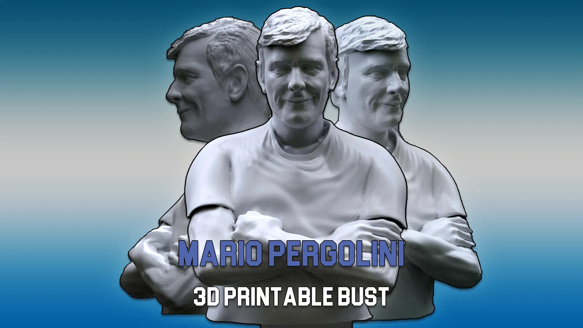 Mario Pergolini printable bust 3D Print Model .c4d .max .obj .3ds .fbx .stl .blend