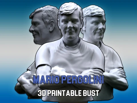 Mario Pergolini'nin yazdırılabilir büstü 3D Baskı Modeli