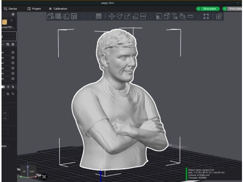 Mario Pergolini printable bust 3D Print Model