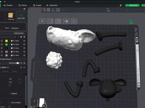 Shaun the Sheep 3D Printable Figure 3D Print Model