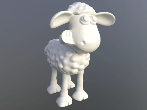 Shaun the Sheep 3D Printable Figure 3D Print Model