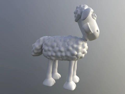Shaun the Sheep 3D Printable Figure 3D Print Model