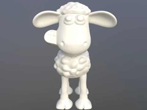 Shaun the Sheep 3D Printable Figure 3D Print Model