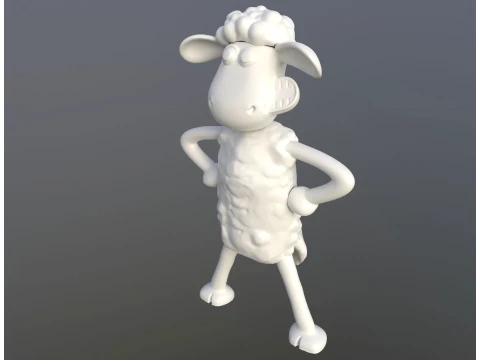 Shaun the Sheep 3D Printable Figure 3D Print Model