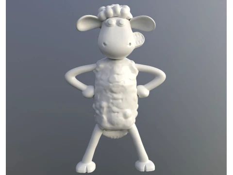 Shaun the Sheep 3D Printable Figure 3D Print Model