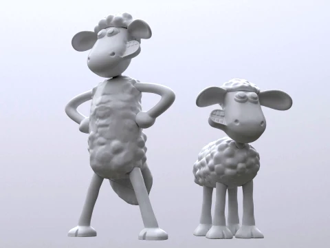 Shaun the Sheep 3D Printable Figure 3D Print Model