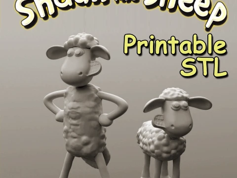 Shaun the Sheep 3D Printable Figure 3D Print Model