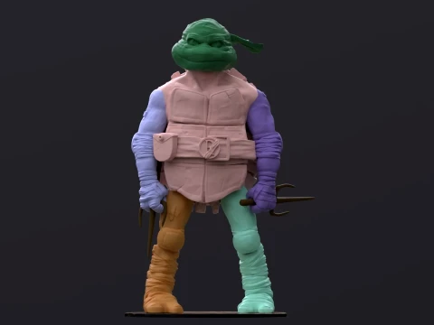 TMNT Raphael Mutant Mayhem Color 3D Printable Figure 3D Print Model