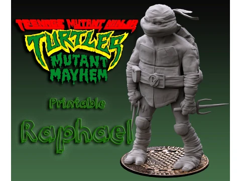 TMNT Raphael Mutant Mayhem Color 3D Printable Figure 3D Print Model