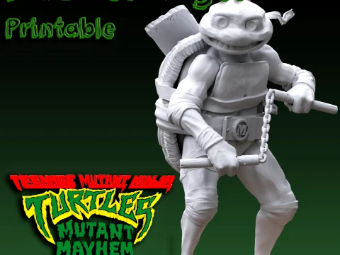 TMNT Michelangelo Mutant Mayhem Figura stampabile in 3D a colori Modello di stampa 3D