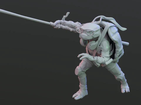 TMNT Donatello Mutant Mayhem Figura stampabile in 3D a colori Modello di stampa 3D