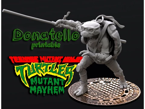 TMNT Donatello Mutant Mayhem Figura stampabile in 3D a colori Modello di stampa 3D