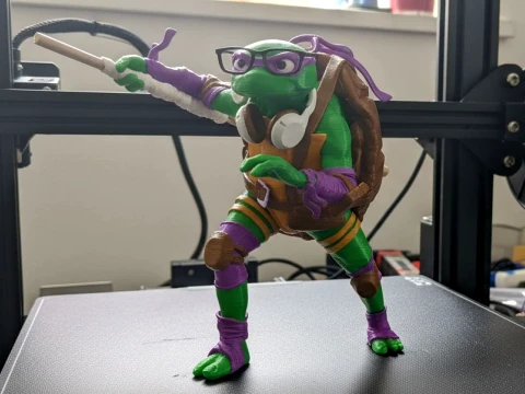 TMNT Donatello Mutant Mayhem Figura stampabile in 3D a colori Modello di stampa 3D