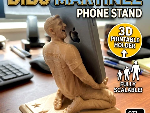 Supporto stampabile in 3D per supporto per telefono Dibu Martnez Modello di stampa 3D