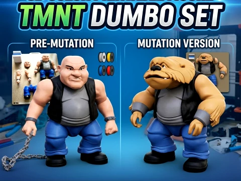 TMNT Dumbo 3D Color Printable Figure 1987 3D Print Model