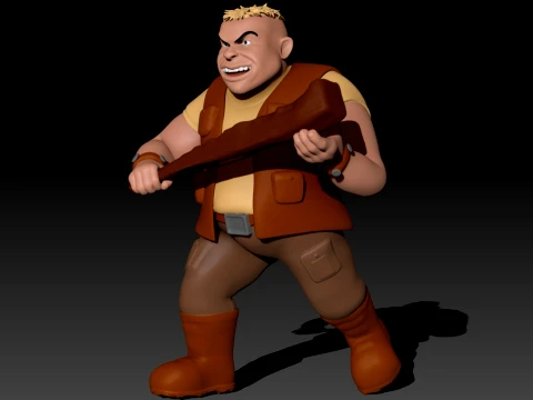 TMNT Rocksteady Premutation 3D Color Printable Figure 3D Print Model