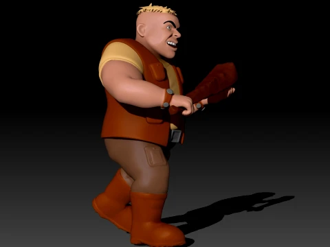 TMNT Rocksteady Premutation 3D Color Printable Figure 3D Print Model