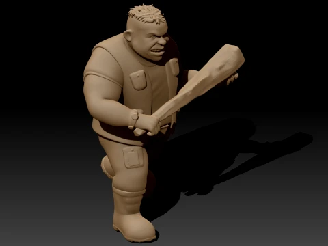 TMNT Rocksteady Premutation 3D Color Printable Figure 3D Print Model