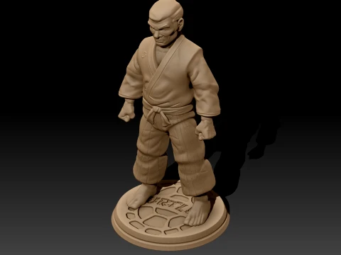 TMNT Hamato Yoshi Pre-Mutation Color Printable Figure 3D Print Model