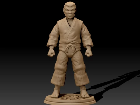 TMNT Hamato Yoshi Pre-Mutation Color Printable Figure 3D Print Model