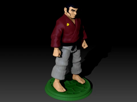 TMNT Hamato Yoshi Pre-Mutation Color Printable Figure 3D Print Model