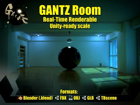 GANTZ Room 실시간 렌더링 가능 3D 모델
