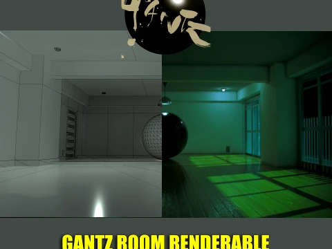 GANTZ Room Real-Time Renderable 3D Model