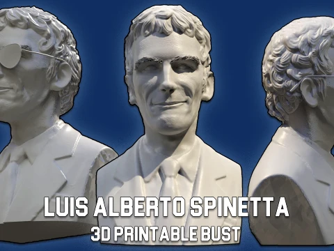 Collection de bustes imprimables en 3D de Luis Alberto Spinetta Modèles 3D en vedette