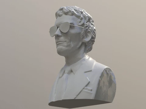 Luis Alberto Spinetta 3D Printable Bust Collection 3D Print Model