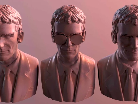 Luis Alberto Spinetta 3D Printable Bust Collection 3D Print Model